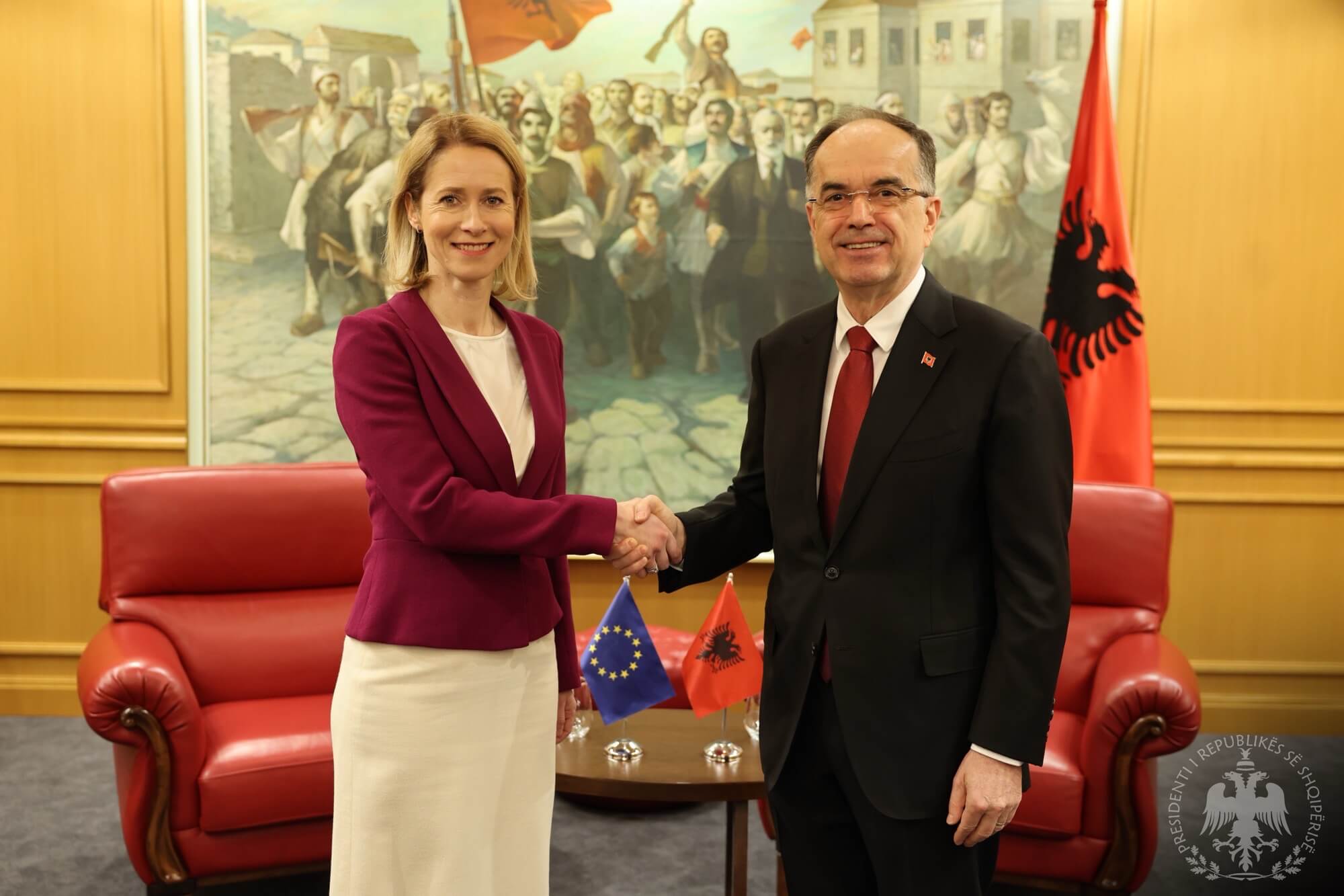 Presidenti Begaj pret Kaja Kallas: Diskutime për integrimin në BE dhe bashkëpunimin strategjik