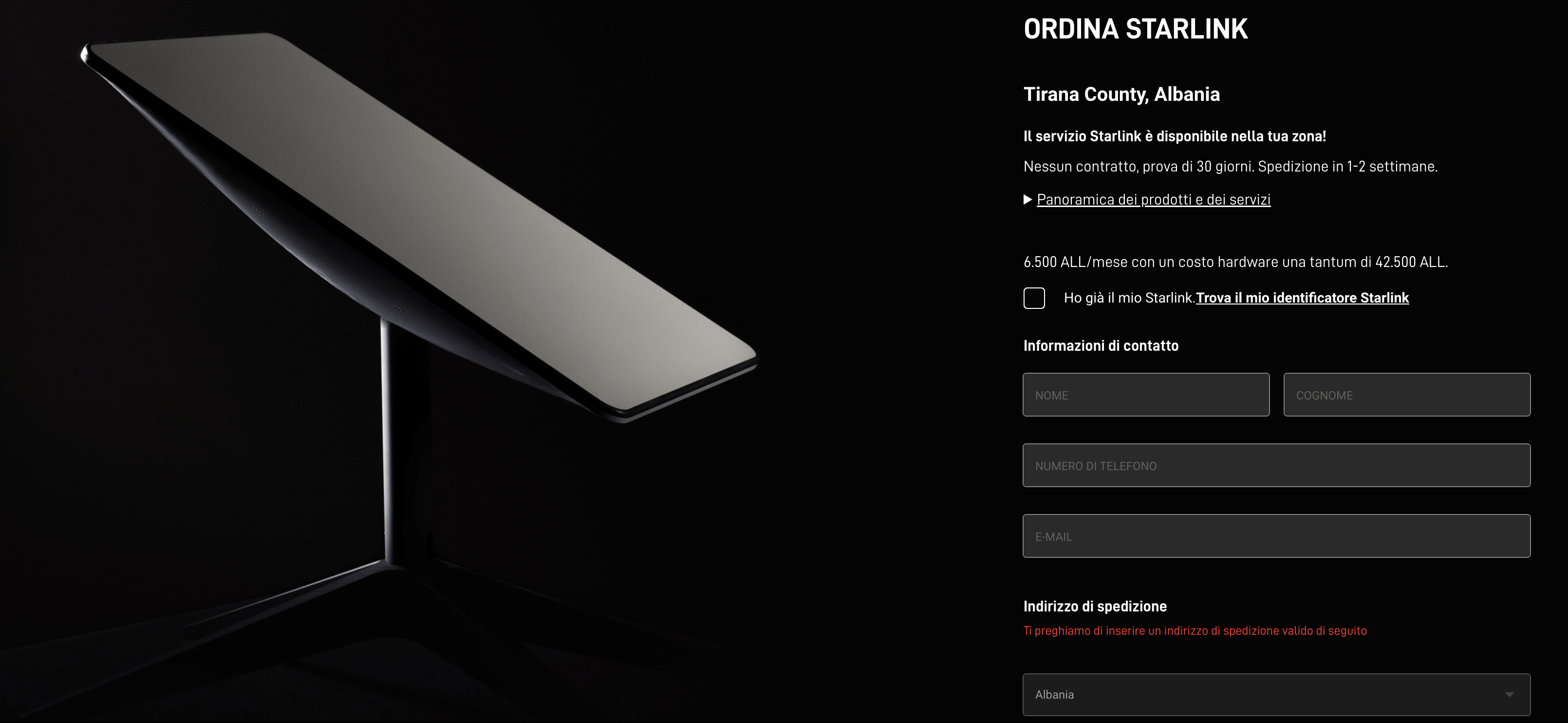 Starlink në Shqipëri, Elon Musk sjell për herë të parë shërbimin e tij