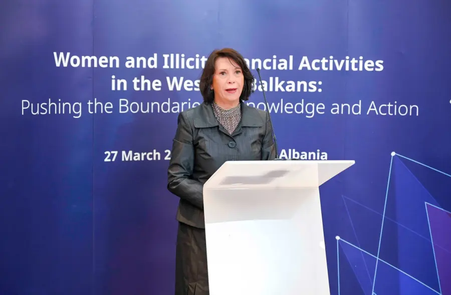 Konferenca “Gratë dhe aktivitetet financiare të paligjshme në Ballkanin Perëndimor: Zgjerimi i mundësive për njohuri dhe veprim” me pjesëmarrjen e Zëvendësguvernatores Minxhozi