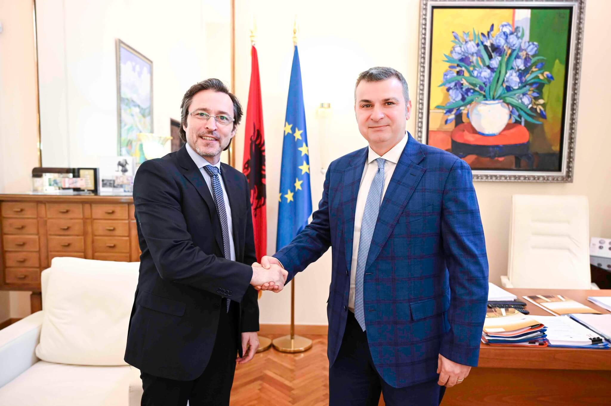 Guvernatori Genti Sejko Ambasadori i Italisë Marco Alberti